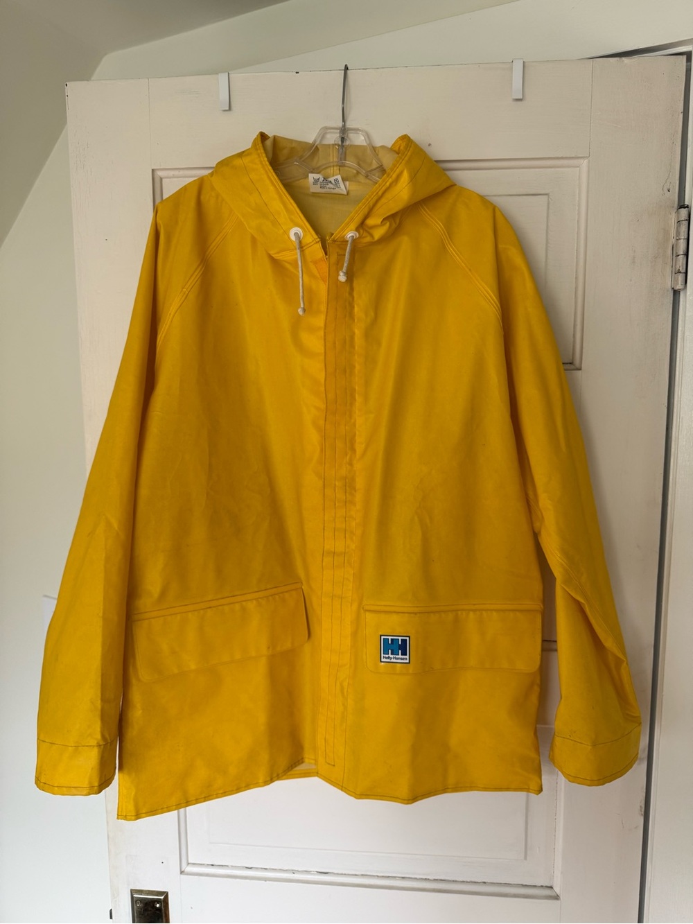 Vintage Helly Hansen Yellow Hooded Raincoat